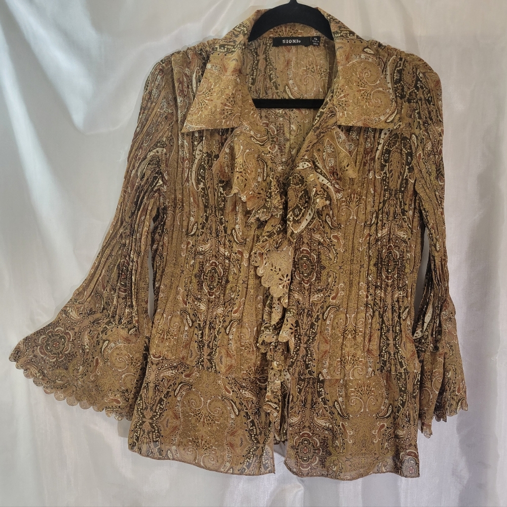 Sioni iron pleated blouse